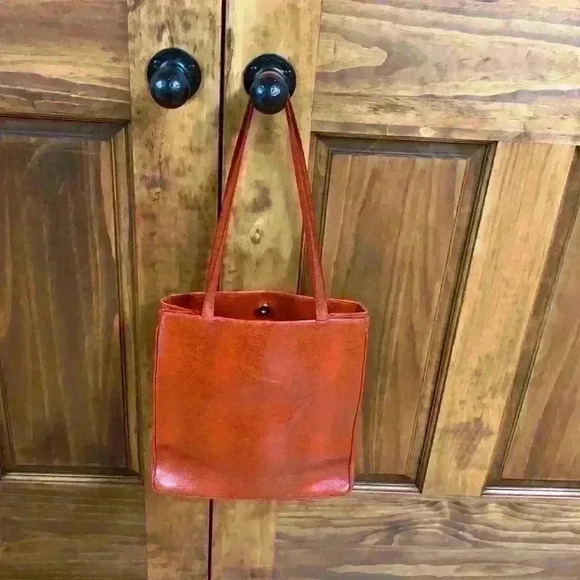 Desmo Handbags - Desmo Burnt Orange Leather Purse/Handbag